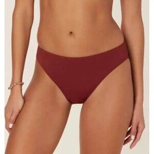 Andie Women's L The Bikini Swim Bottom Sangria Red‎ NWT Hipster